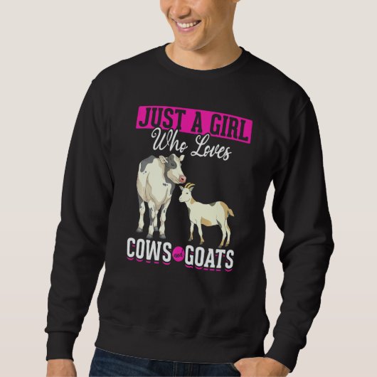 Farm Animal  Girls Farmer Women Farming Goat Cow Sweatshirt (Vorderseite)