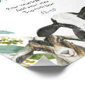 Farm Animal Greenerity Boy Momosa Bar Sign Poster (Ecke)