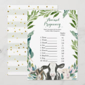 Farm Animal Greenery Boy Animal Pregnancy Games Einladung (Vorne/Hinten)