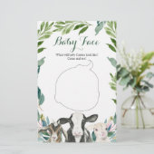 Farm Animal Greenery Boy Baby Shower Baby Face (Stehend Vorderseite)