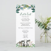 Farm Animal Greenery Boy Baby Shower Menü Menükarte (Stehend Vorderseite)