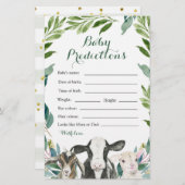 Farm Animal Greenery Boy Baby Vorhersagen (Vorne/Hinten)