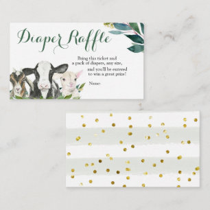 Farm Animal Greenery Boy Babydusche Windelwanne Begleitkarte