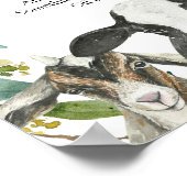 Farm Animal Greenery Boy Spate Night Diaper Poster (Ecke)