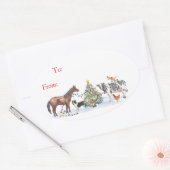 Farm Animal Holiday Gift Sticker (Umschlag)