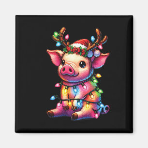 Farm Animal Lovers Schweinefleisch Weihnachtsmannm Magnet