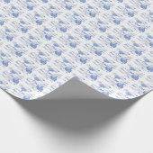 Farm Animal Toile (Blue)  Geschenkpapier (Ecke)