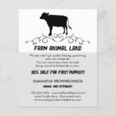 Farm Animal Veterinary Services Cow Flyer (Hinten)