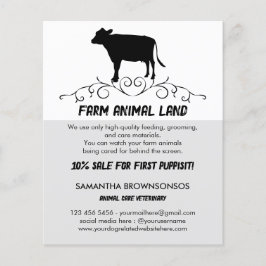 Farm Animal Veterinary Services Cow Flyer