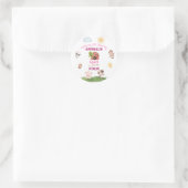 Farm animals Any Age Birthday Runder Aufkleber (Tasche)