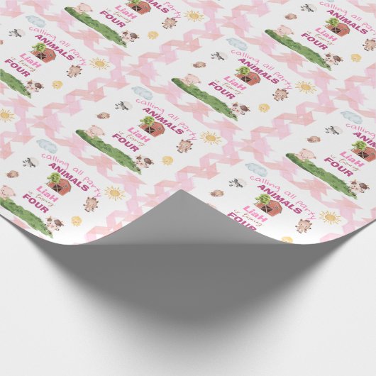 Farm animals Any Age Geschenkpapier (Ecke)