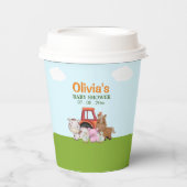 Farm Animals Baby Shower Party Pappbecher (Vorderseite)