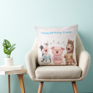 Farm Animals Band Geburtstag Kissen