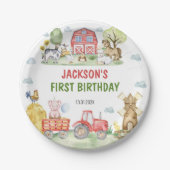Farm Animals Barnyard Birthday Party Paper Plates Pappteller (Vorderseite)