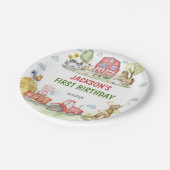 Farm Animals Barnyard Birthday Party Paper Plates Pappteller (Schrägansicht)