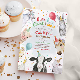 Farm Animals Birthday Boy Barnyard Birthday Party Einladung