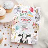 Farm Animals Birthday Boy Barnyard Birthday Party Einladung