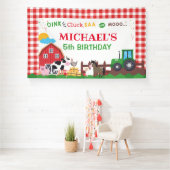 Farm animals birthday party banner backdrop (Insitu)