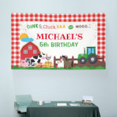 Farm animals birthday party banner backdrop (Messe)