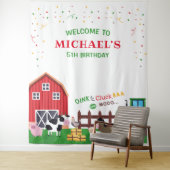 Farm animals birthday photobooth backdrop banner wandteppich (Beispiel)