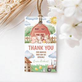 Farm Animals Birthday Thank You Card Geschenkanhänger