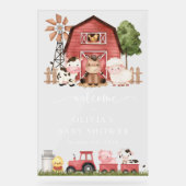 Farm Animals, Cute Animals, Baby Shower Welcome Acrylschild (Vorderseite)