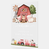 Farm Animals, Cute Animals, Baby Shower Welcome Acrylschild (Winkel)