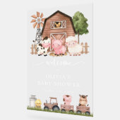Farm Animals, Cute Animals, Baby Shower Welcome Acrylschild (Winkel)