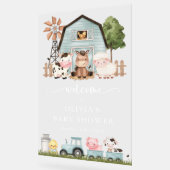 Farm Animals, Cute Animals, Baby Shower Welcome Acrylschild (Winkel)