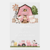 Farm Animals, Cute Animals, Baby Shower Welcome Acrylschild (Vorderseite)