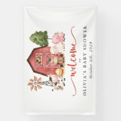 Farm Animals, Cute Animals, Baby Shower Welcome Banner (Vertikal)