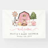 Farm Animals, Cute Animals, Baby Shower Welcome Banner (Horizontal)