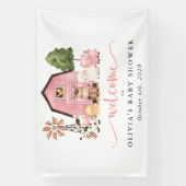 Farm Animals, Cute Animals, Baby Shower Welcome Banner (Vertikal)