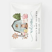 Farm Animals, Cute Animals, Baby Shower Welcome Banner (Vertikal)