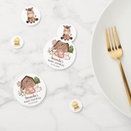Farm Animals, Cute Animals, Barn, Baby Shower Konfetti