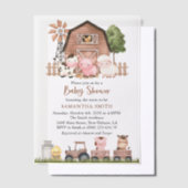 Farm Animals, Cute Animals, Barn, Baby Shower Pergament Einladungen (Versetzt)