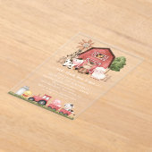 Farm Animals, Cute Animals, Barn, First Birthday Acryleinladungen (Ablage )