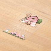 Farm Animals, Cute Animals, Barn, First Birthday Acryleinladungen (Ablage )