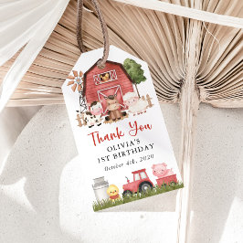 Farm Animals, Cute Animals, Barn, First Birthday Geschenkanhänger
