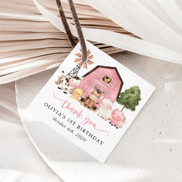 Farm Animals, Cute Animals, Barn, First Birthday Geschenkanhänger