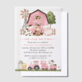 Farm Animals, Cute Animals, Barn, First Birthday Pergament Einladungen (Versetzt)