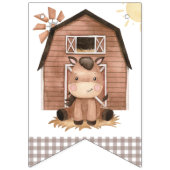 Farm Animals, Cute Animals, Barn, First Birthday Wimpelkette (Erste Fahne)