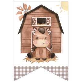 Farm Animals, Cute Animals, Barn, First Birthday Wimpelkette