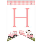 Farm Animals, Cute Animals, Barn, First Birthday Wimpelkette (Zweite Fahne)