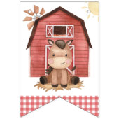Farm Animals, Cute Animals, Barn, First Birthday Wimpelkette (Erste Fahne)