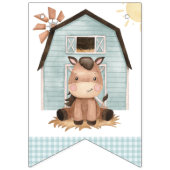 Farm Animals, Cute Animals, Barn, First Birthday Wimpelkette (Erste Fahne)