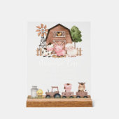 Farm Animals, Cute Animals, Brown Barn, Momosa Bar Acrylschild (Vorderseite)