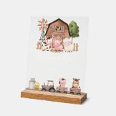 Farm Animals, Cute Animals, Brown Barn, Momosa Bar Acrylschild (Winkel)