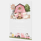 Farm Animals, Cute Animals, First Birthday Welcome Acrylschild (Winkel)