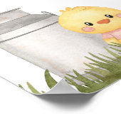 Farm Animals, Cute Animals, First Birthday Welcome Poster (Ecke)